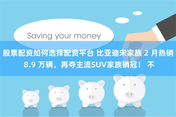 股票配资如何选择配资平台 比亚迪宋家族 2 月热销 8.9 万辆，再夺主流SUV家族销冠！ 不