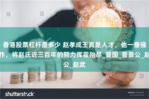 香港股票杠杆是多少 赵孝成王真是人才，他一番骚操作，将赵氏近三百年的努力挥霍殆尽_晋国_晋景公_赵武