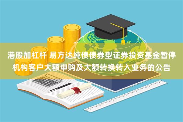 港股加杠杆 易方达纯债债券型证券投资基金暂停机构客户大额申购及大额转换转入业务的公告